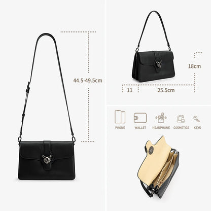 Luxury Leather Shoulder Bag – Designer Crossbody Handbag for Women
