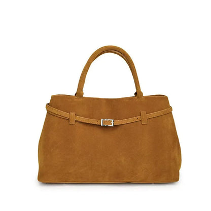 New Luxury Brand Rodeo Faux Suede Brown Gold Buckle Shoulder Bags