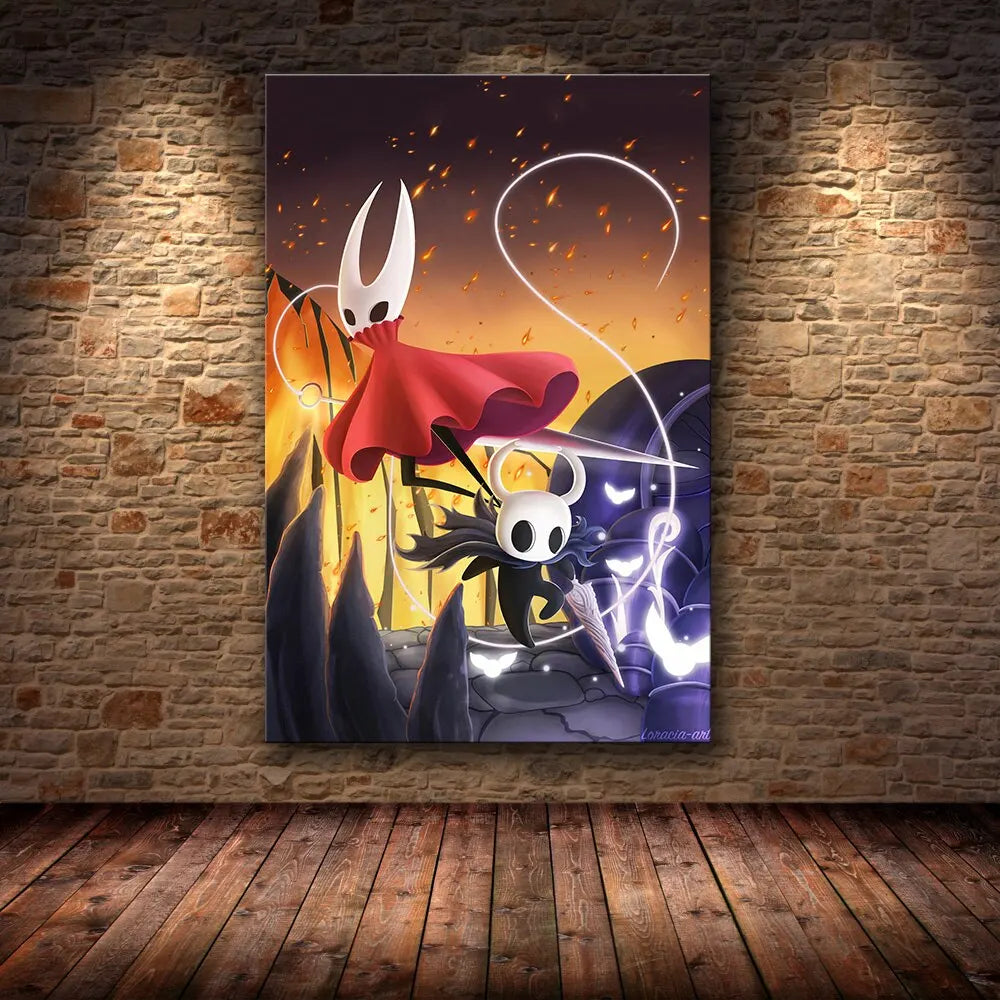 Hollow Knight Hornet Canvas Poster – Video Game Wall Art Print