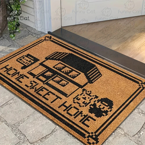 Gamer Doormat – Home Sweet Home Pixel Art Welcome Mat