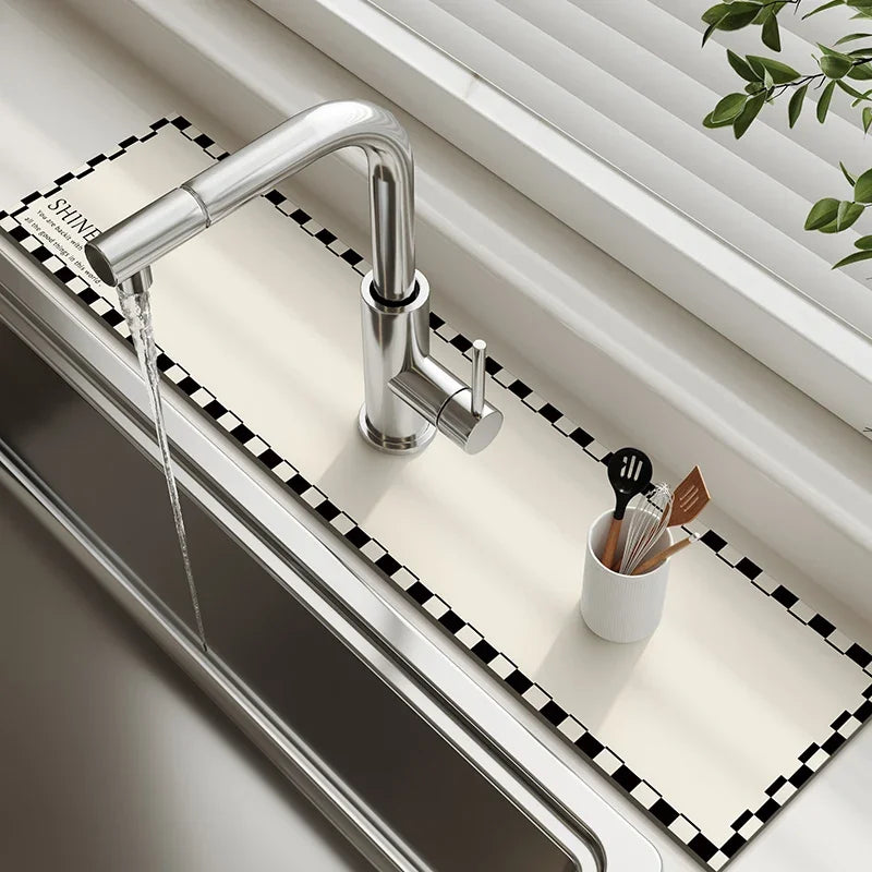 Diatomaceous Earth Sink Drain Mat – Absorbent Kitchen Faucet Mat
