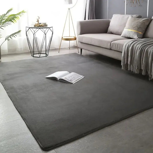 Vikama Modern Minimalist Coral Fleece Carpet Solid Color Living Room Coffee Table Pad Bedroom