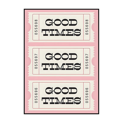 Shower Karaoke Admit One Poster – Funny Retro Bathroom Wall Art