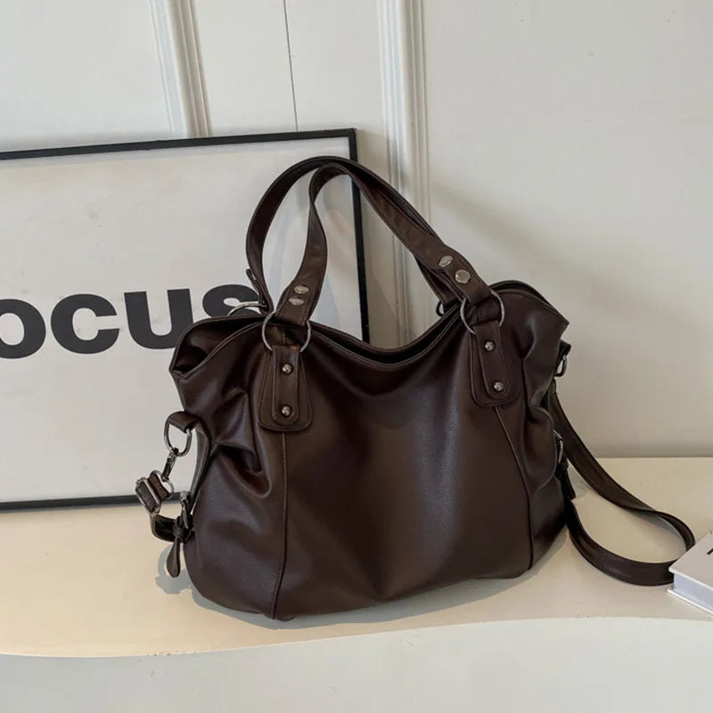 Women's Retro Roomy Shoulder Bag Female Luxury