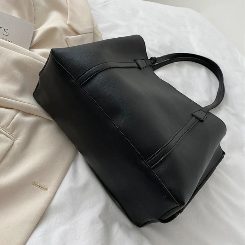 Large Capacity Women's Bag New Soft Leather Tote Bag