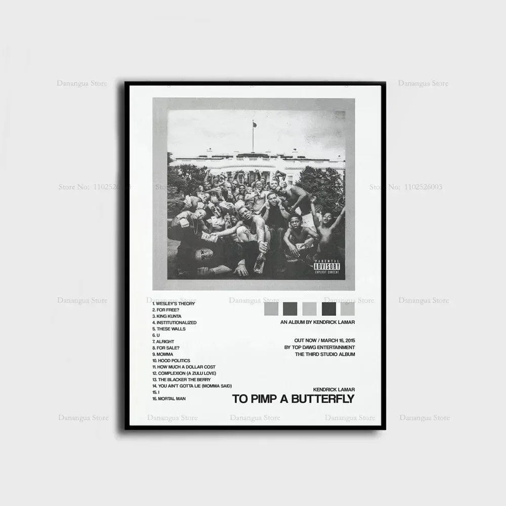 Kendrick Lamar Poster – Good Kid M.A.A.D City Album Wall Art