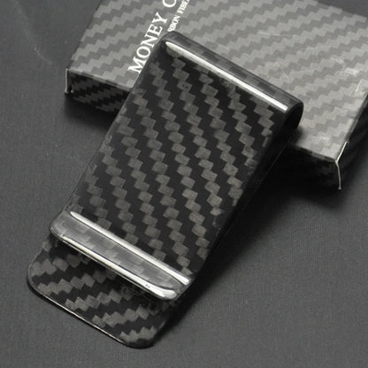 Forged Carbon Fiber Money Clip – RFID Slim Card Holder Wallet