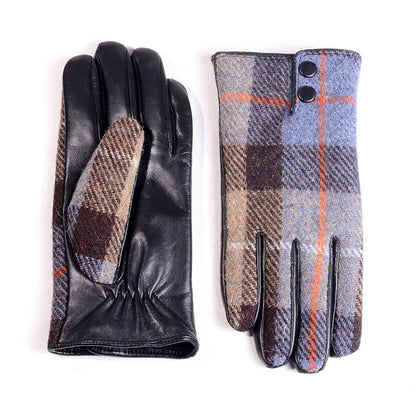 Men's Wool Tweed Touchscreen Winter Driving Gloves
