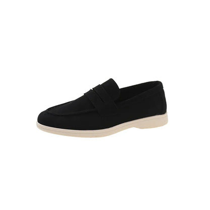 Women's Suede Slip-On Loafers Flat Moccasin Mules