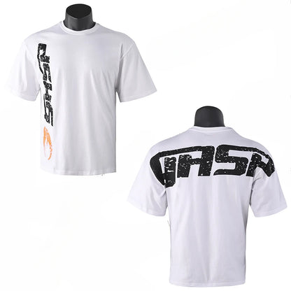 Oversized Cotton Gym T-Shirt – Men's Graphic Fitness Tee
