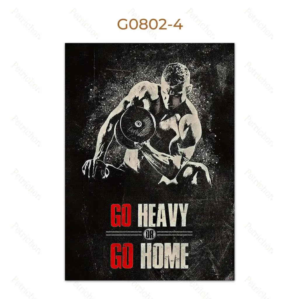 Gym Motivational Quote Wall Art Poster – Bodybuilding Canvas Print