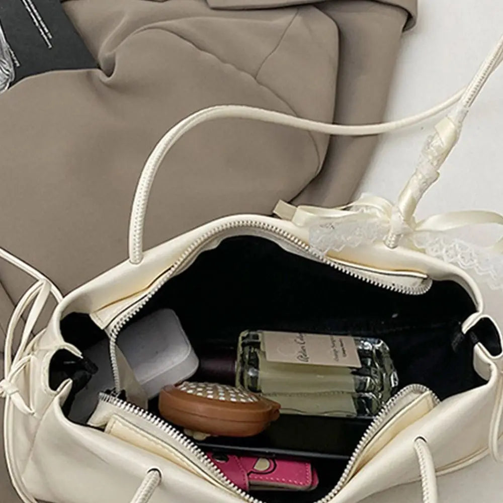 Trendy Multicolor Shoulder Bag Bowknot PU Leather