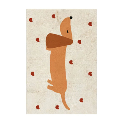 Cute Dog Non-Slip Bath Mat – Machine Washable Bathroom & Door Rug