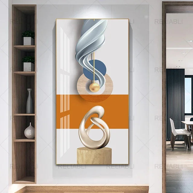 Abstract Geometric Wall Art Canvas Poster – Modern Nordic Decor