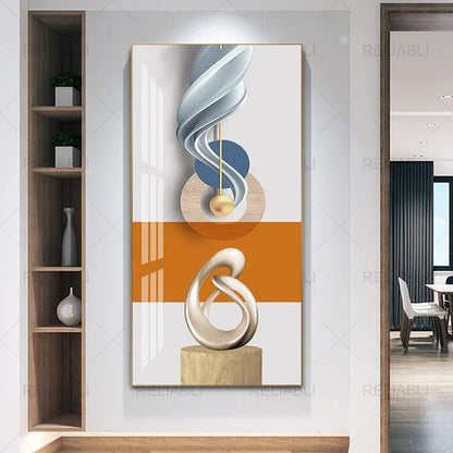 Abstract Geometric Wall Art Canvas Poster – Modern Nordic Decor