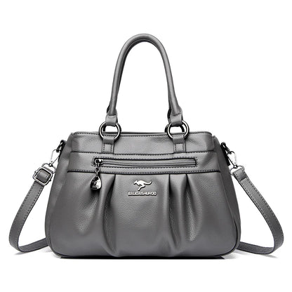 Luxury Leather Tote Bag – Women's Large Shoulder Crossbody Handbag