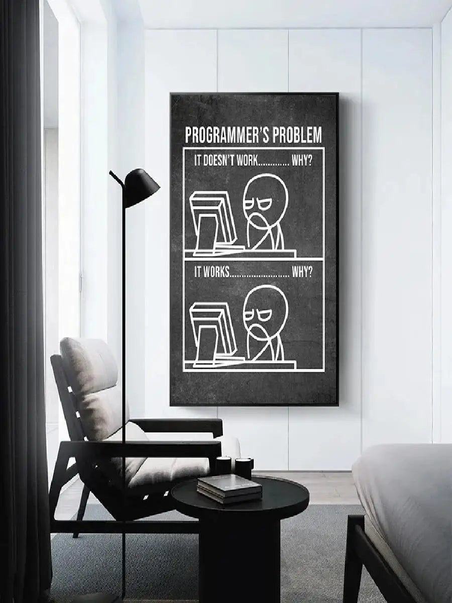 Funny Programmer Quote Wall Art Print – Linux Clouds Poster
