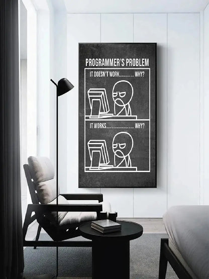 Funny Programmer Quote Wall Art Print – Linux Clouds Poster