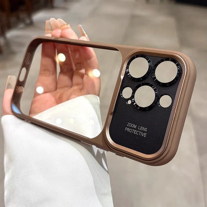 Clear iPhone Case with Metal Camera Ring Protection