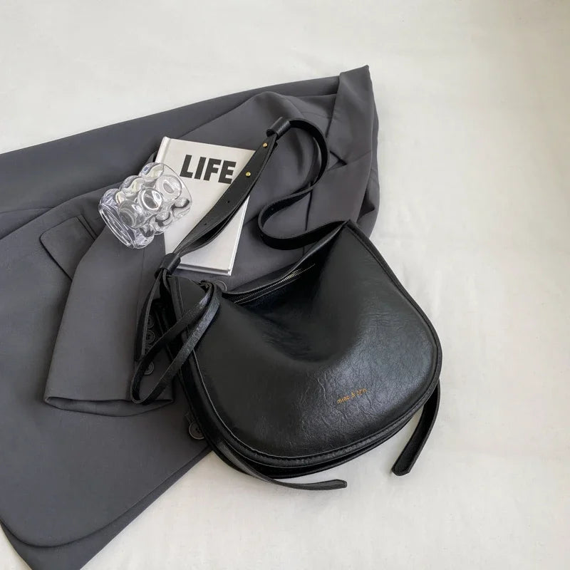 Retro PU Leather Crossbody Shoulder Bag for Women