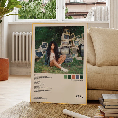 SZA CTRL Album Cover Wall Art Poster Print with Frame