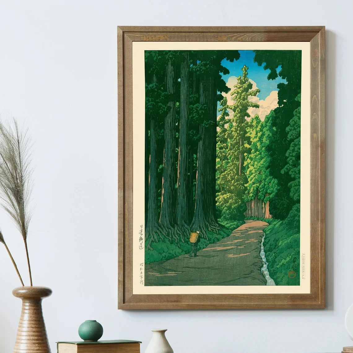 Kawase Hasui Nikko Road Japanese Woodblock Print Poster – Unframed