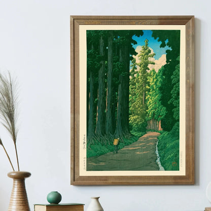 Kawase Hasui Nikko Road Japanese Woodblock Print Poster – Unframed