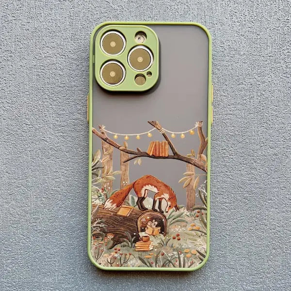 Cartoon Animal Phone Case – Bear Fox Squirrel for iPhone
