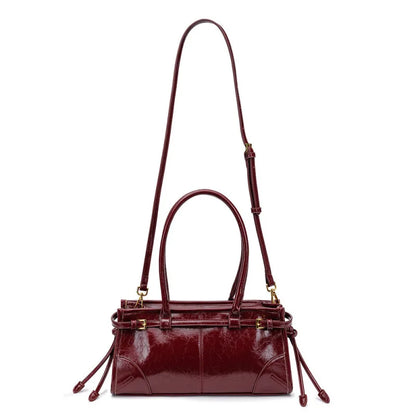 Soft Lux Boston Style Women S Motorcycle Crossbody Shoulder Bag Layered Oil Wax Leather Single Strap