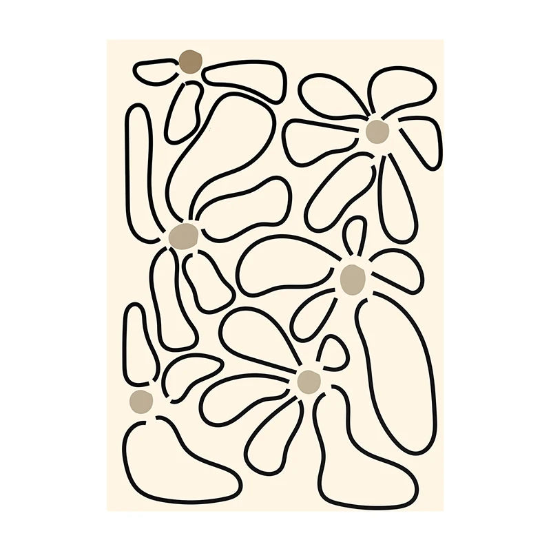 Minimalist Botanical Leaf Art Poster – Matisse-Inspired Wall Decor