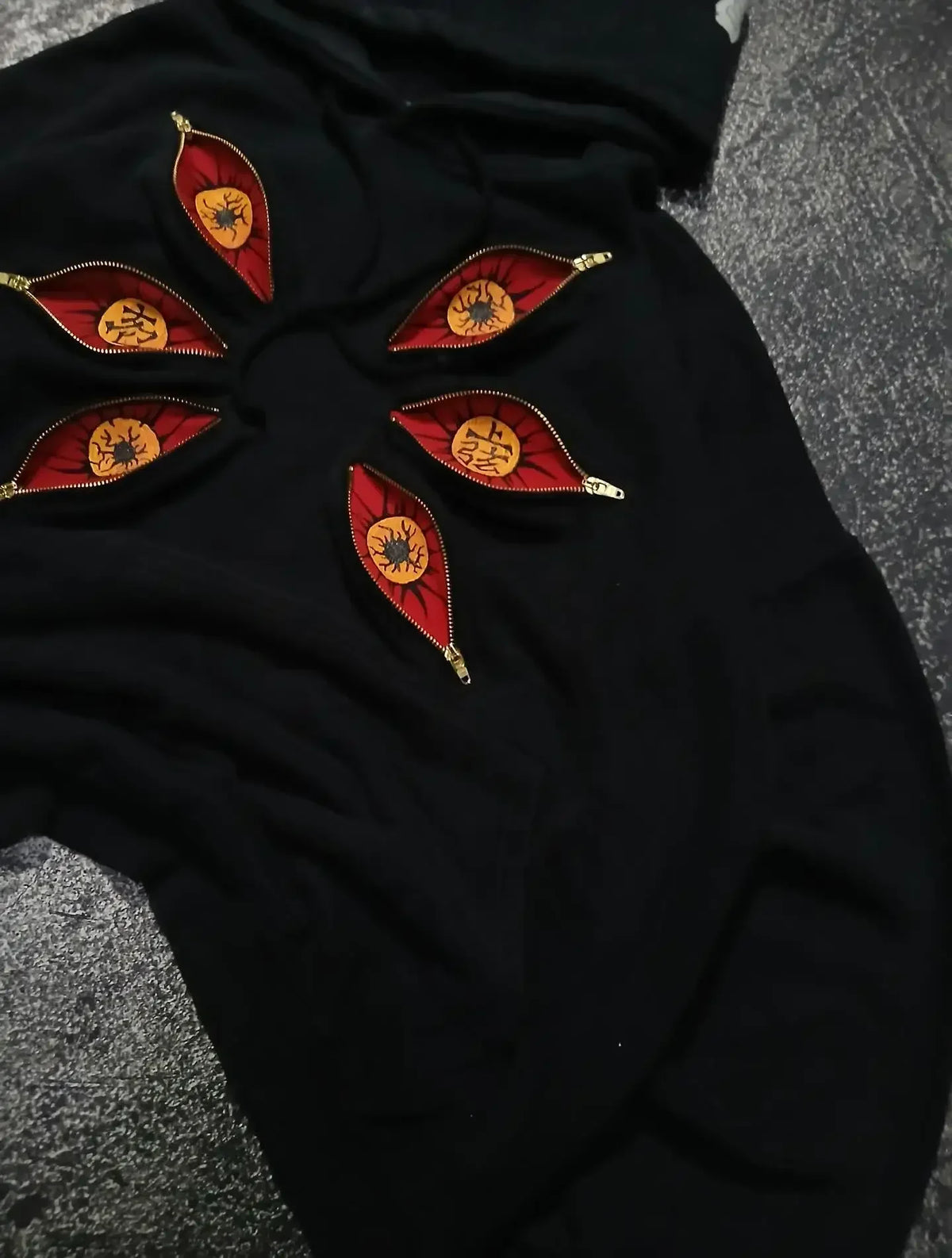 Kokushibo Six Eyes Graphic Oversized Hoodie – Y2K Anime Streetwear