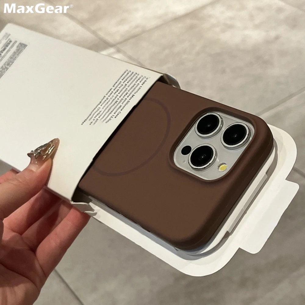 Liquid Silicone MagSafe Case for iPhone 11–17 Series | Magnetic Wireless Charging