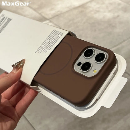 Liquid Silicone MagSafe Case for iPhone 11–17 Series | Magnetic Wireless Charging