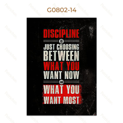 Gym Motivational Quote Wall Art Poster – Bodybuilding Canvas Print