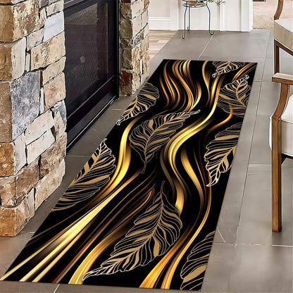 Abstract Geometric Runner Rug – Non-Slip Hallway & Living Room Carpet