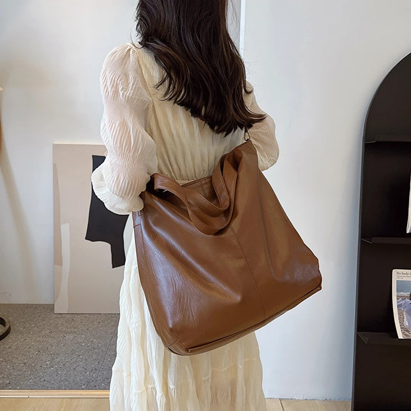 Large Leather Tote Bag for Women