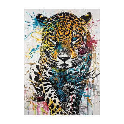 Graffiti Lion Art Poster – Colorful Abstract Canvas Wall Print