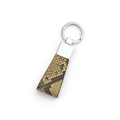 Premium Exotic Skin Leather Key Fob – Luxury Gift Keychain
