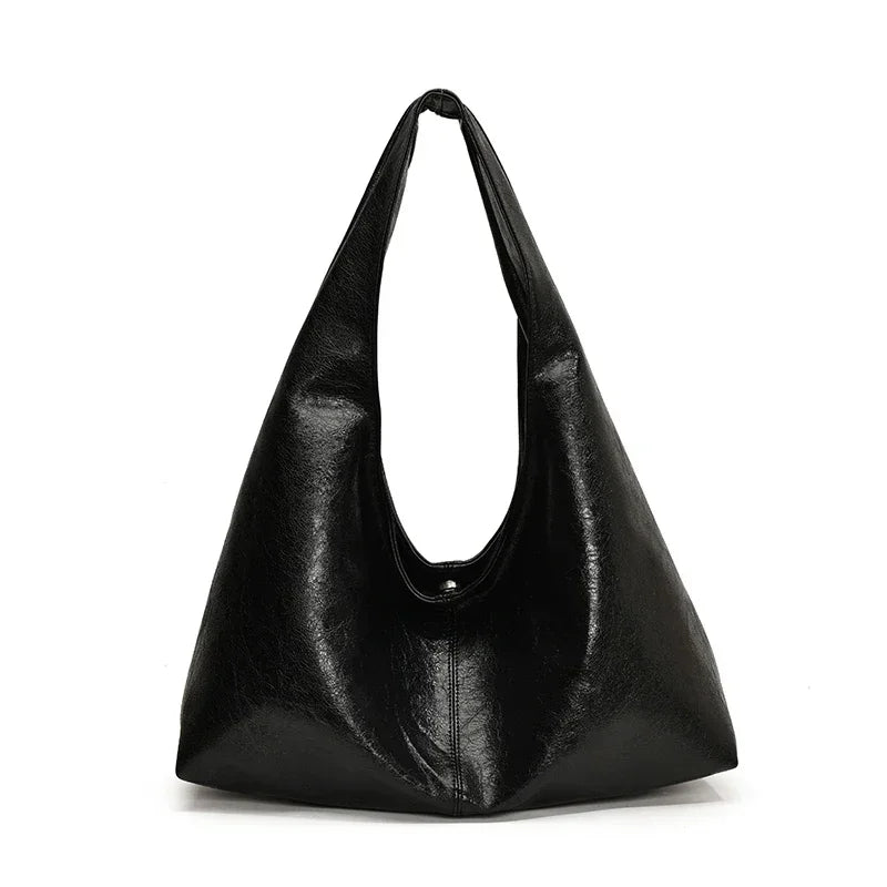 Designer Large PU Leather Hobo Underarm Bag