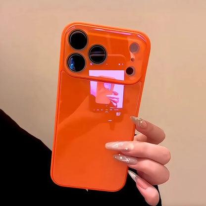 Candy Color Tempered Glass iPhone Case with Camera Protection