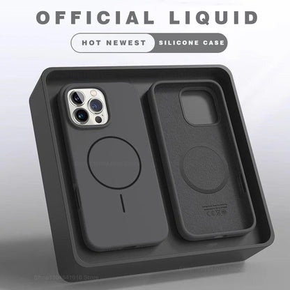 MagSafe Silicone iPhone Case – Shockproof Cover for iPhone 11–17