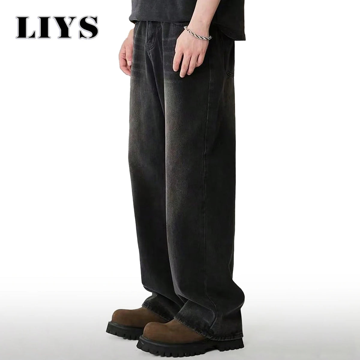 Baggy Wide Leg Men's Jeans – Street Style Loose Fit Denim Pants