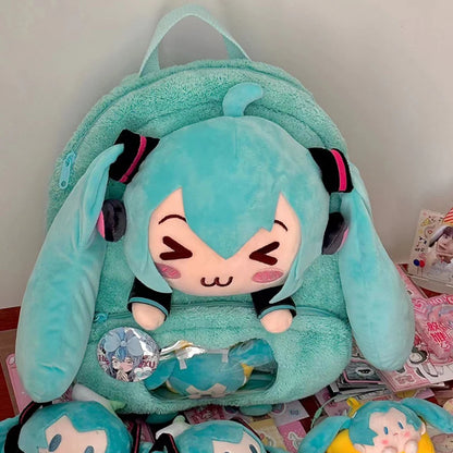 Hatsune Miku Plush Backpack Large Capacity Anime Bag