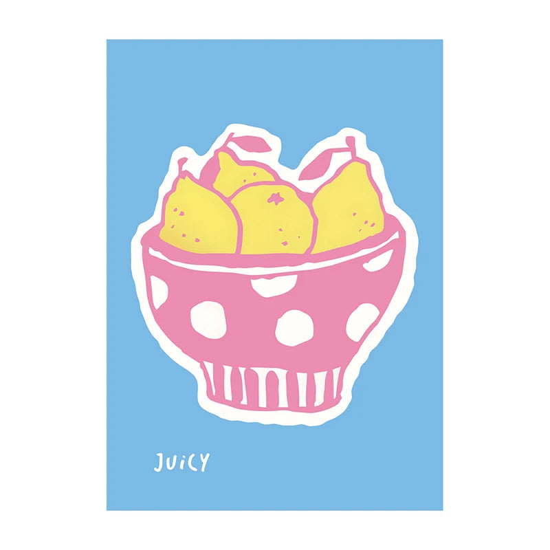 Minimalist Kitchen Wall Art Poster – Food Print for Home Decor