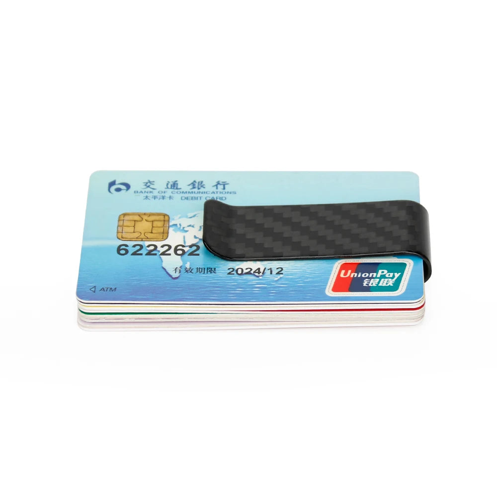 Carbon Fiber Front Pocket Wallet – Slim Money Clip for Men & Women