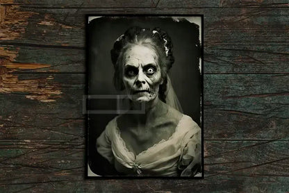 Horror Ghost Portrait Wall Art Poster – Spooky Canvas Print