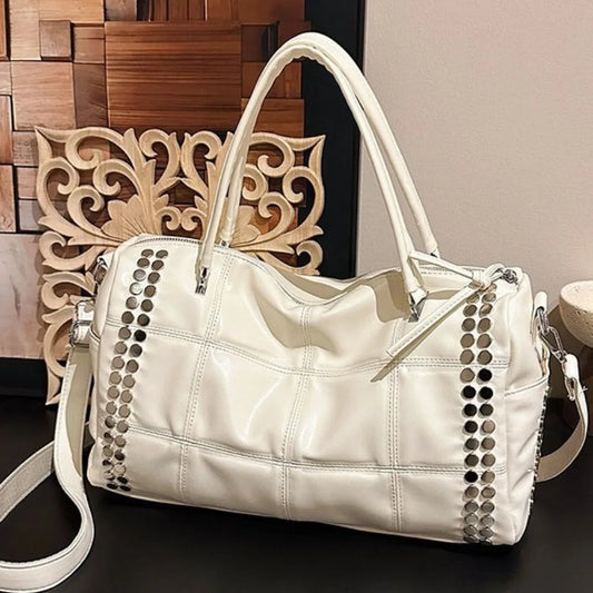 New Fashion Retro Style Metal Rivet Tote Bag