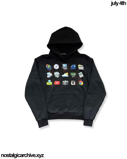 Graphic Slogan Oversized Hoodie – Y2K Grunge Streetwear Women