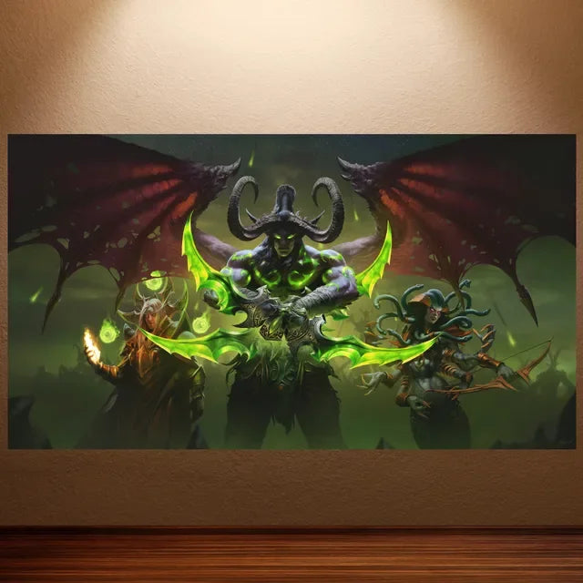 World of Warcraft Canvas Poster – Retro Game Wall Art Decor