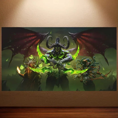 World of Warcraft Canvas Poster – Retro Game Wall Art Decor